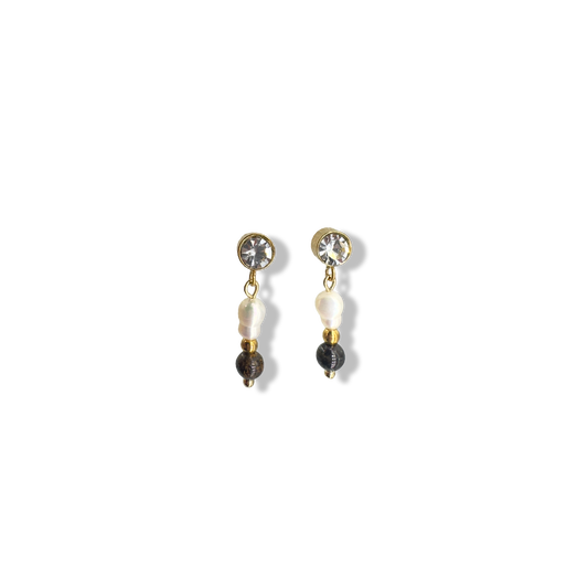 Dainty autumn tyger eye earrings