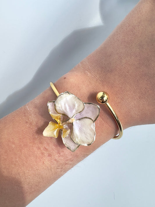 Light purple orchid bangle