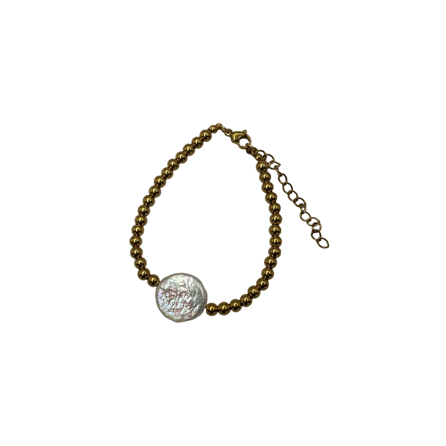 Pearl coin beads bracelet