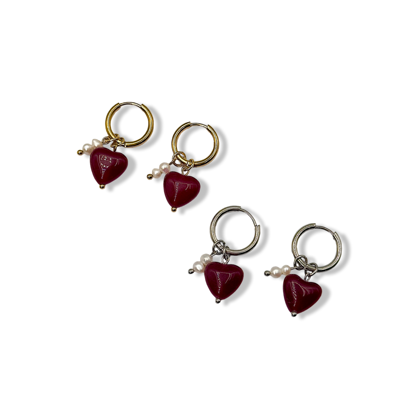 Red love spell earrings