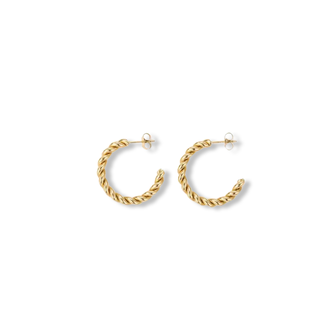 Twisted hoops earrings