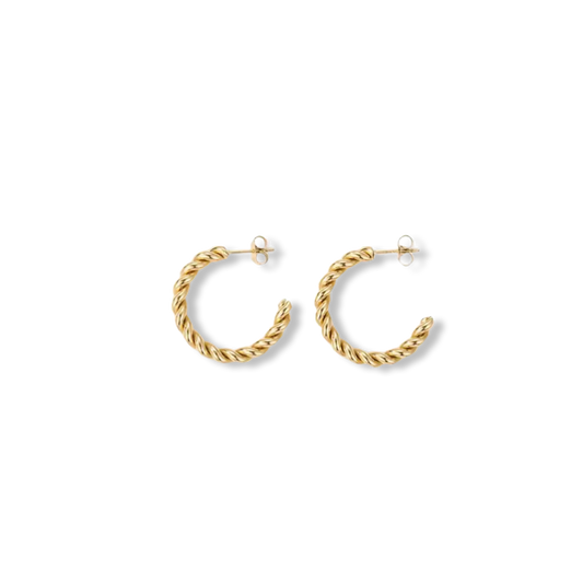 Twisted hoops earrings