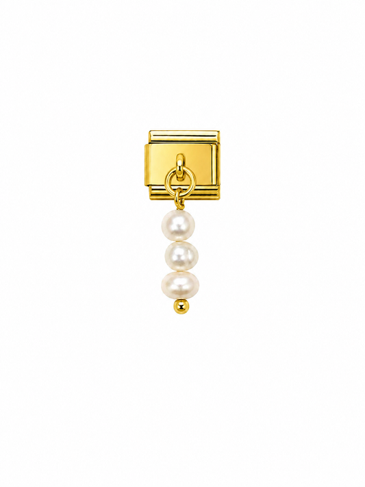 3 ricepearls pendant italian charm