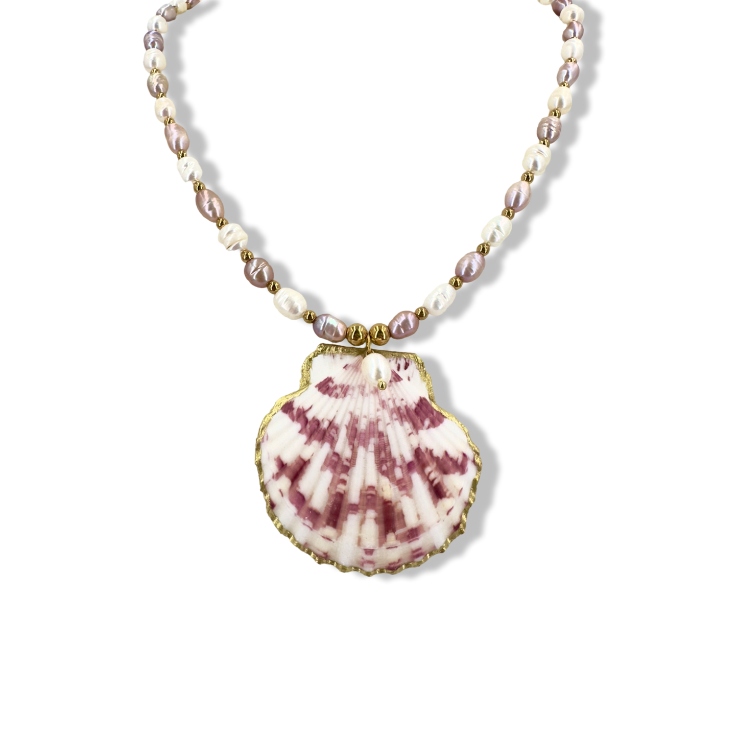 Mermaid shell pearly necklace