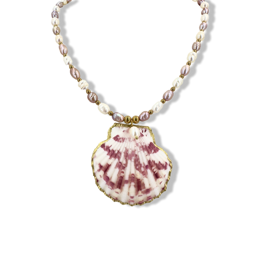 Mermaid shell pearly necklace