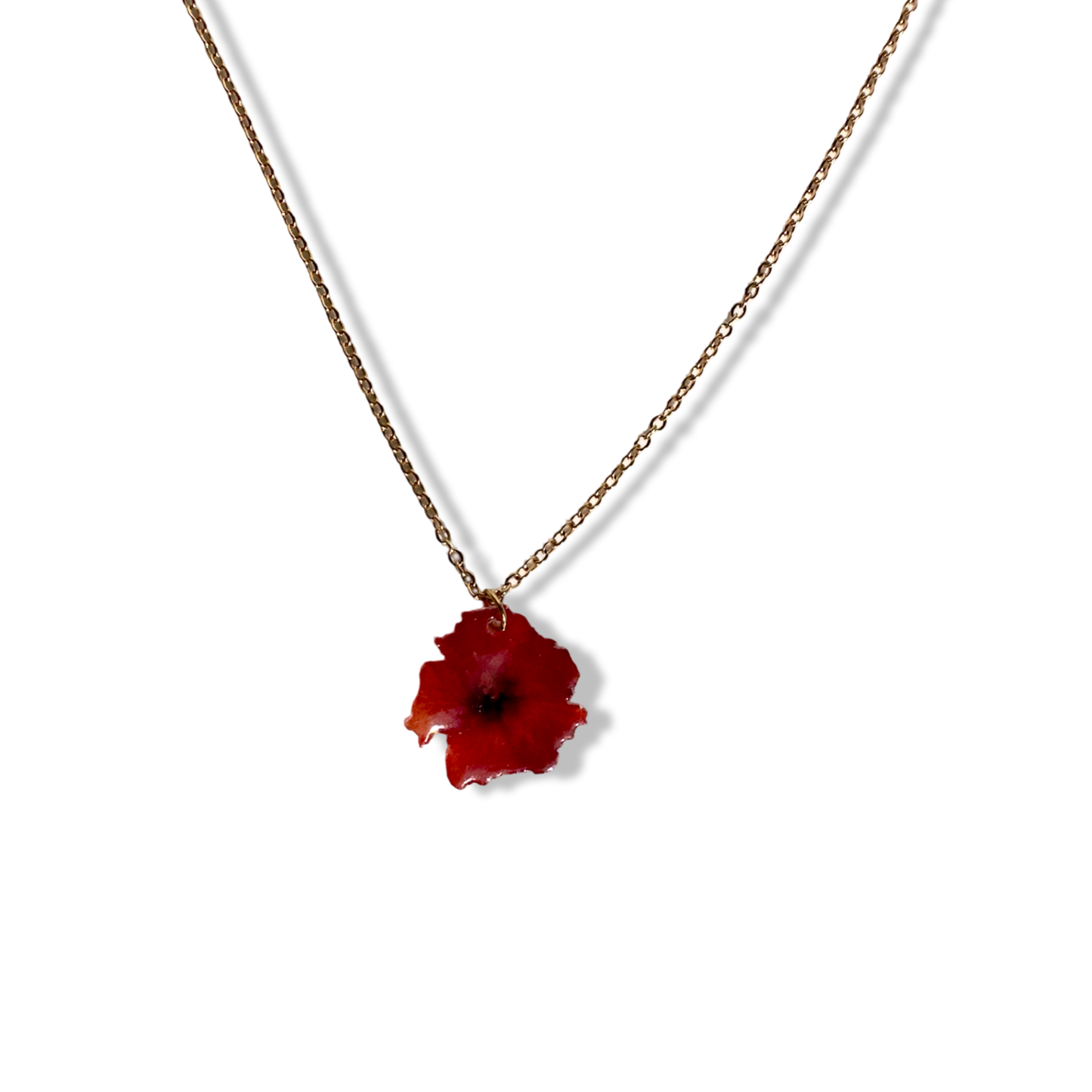 Acrylic hibiscus necklace
