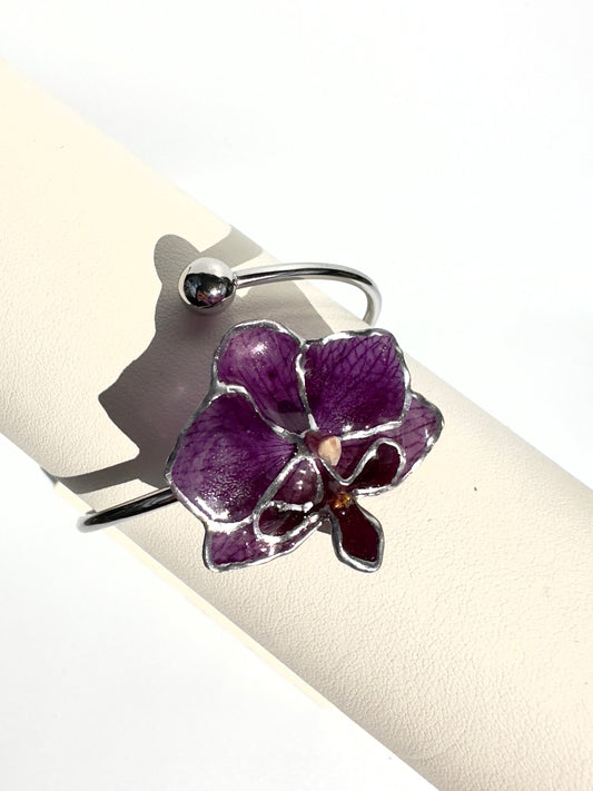 Purple orchid bangle