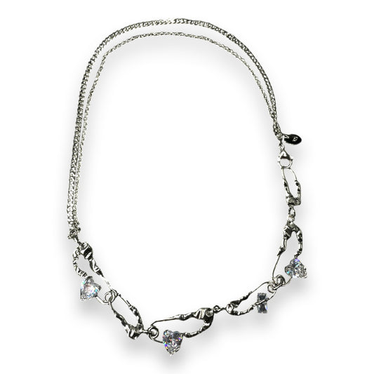 Pins heart necklace