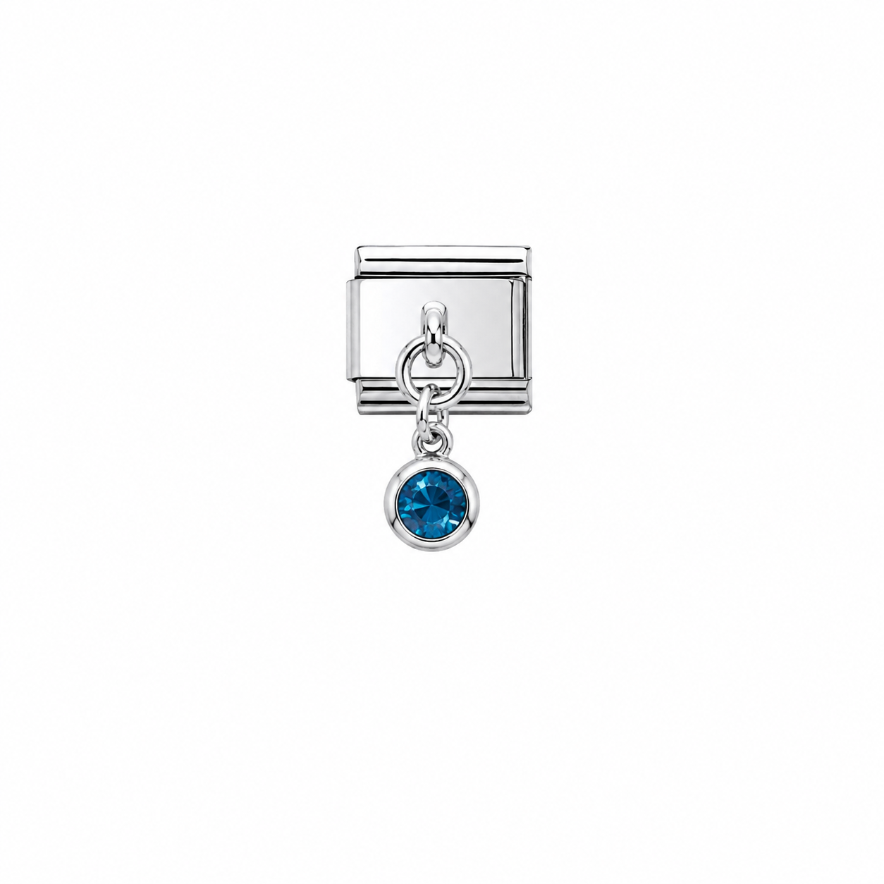 Simple stone pendant italian charm