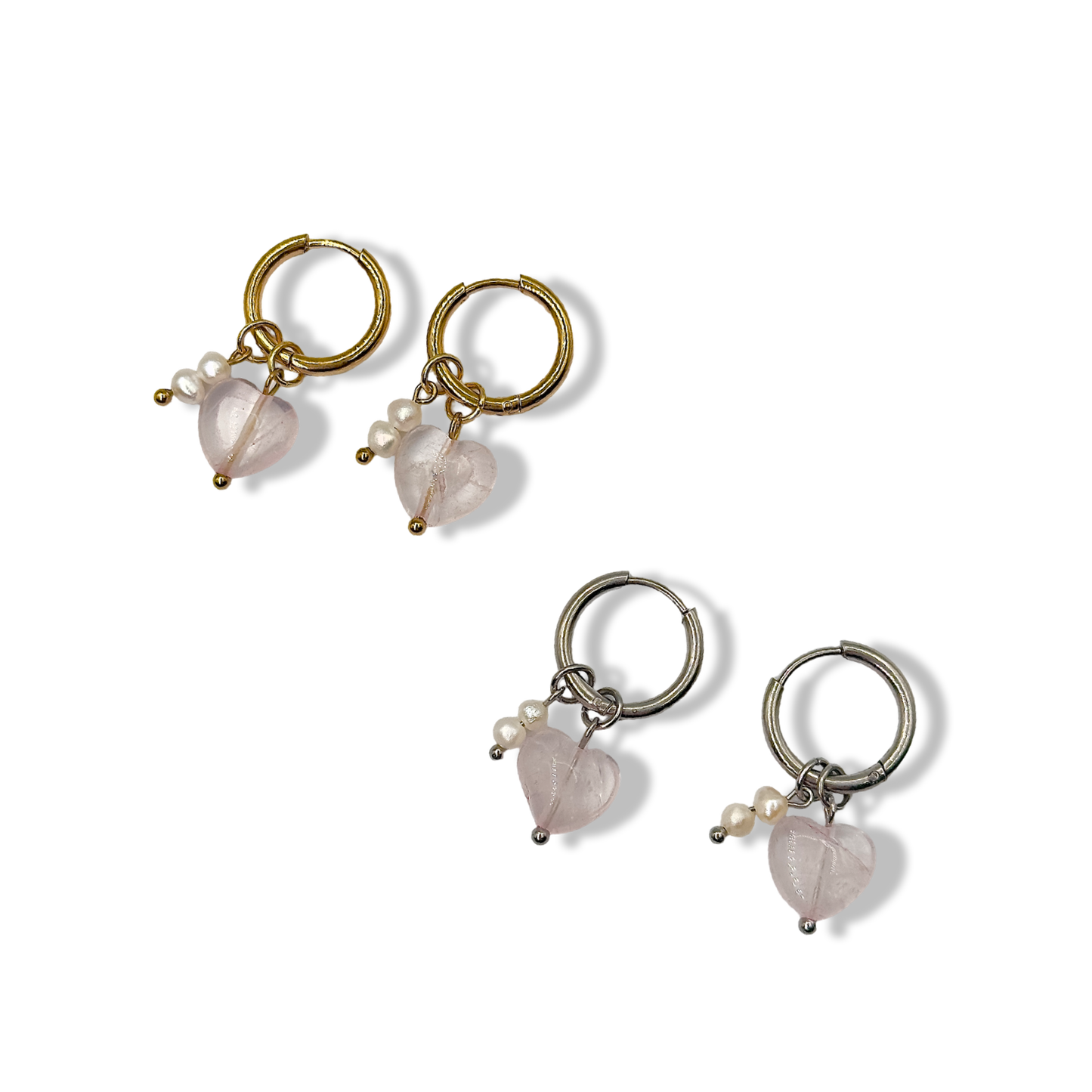 Pink love spell earrings