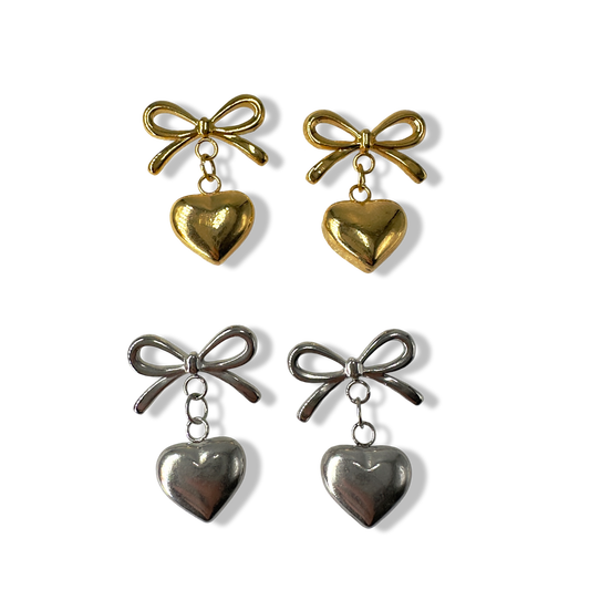 Heart&Bow earrings