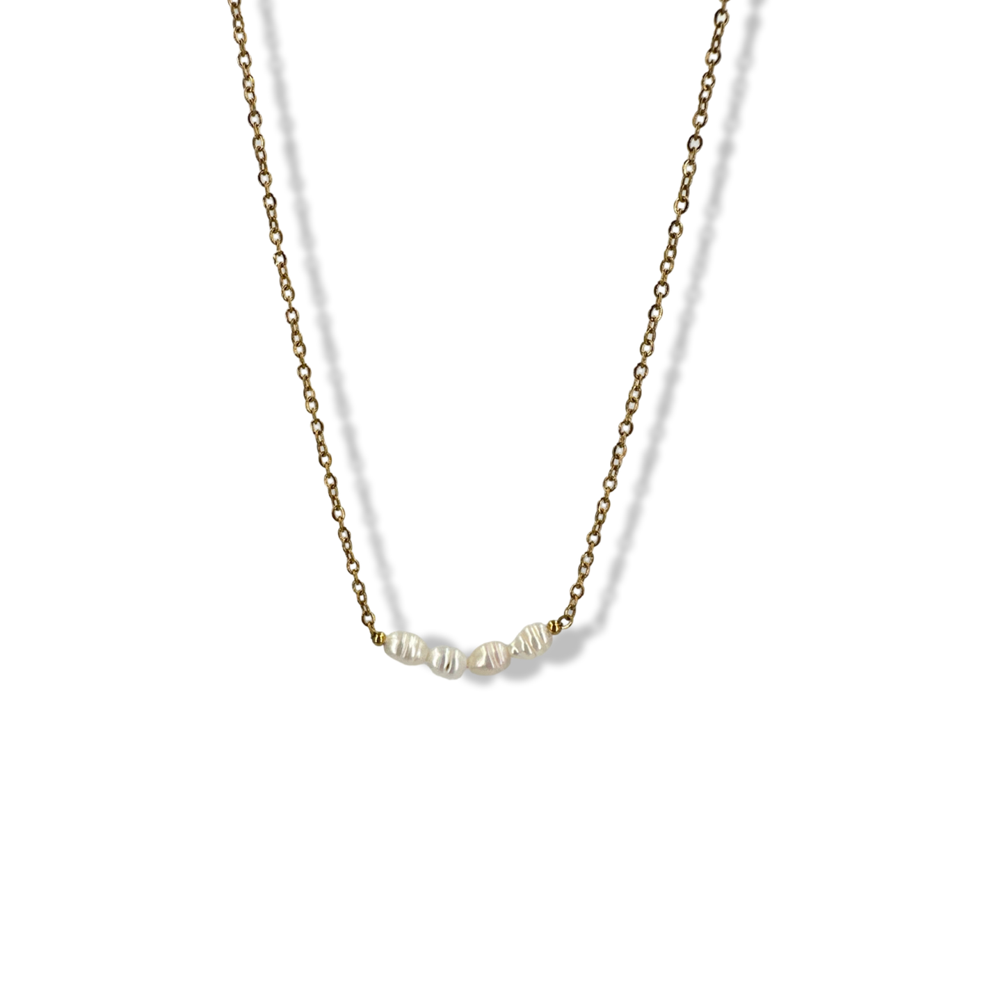Minimalistic dainty ricepearl necklace