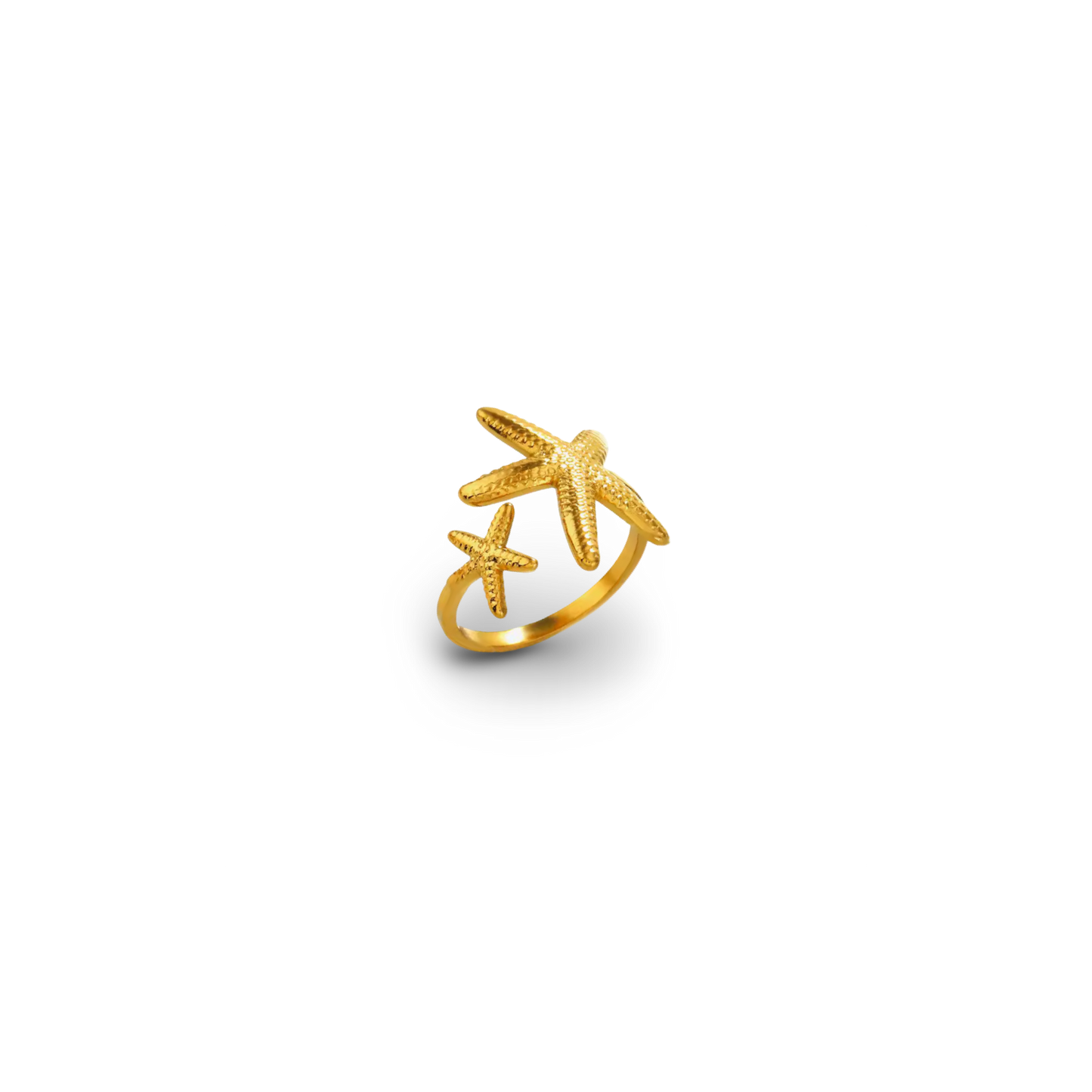 2 starfish hugger ring