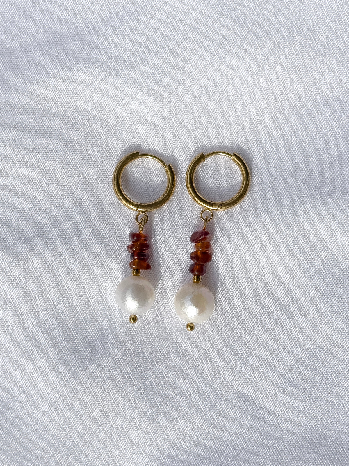 Maple autumn pearl earrings