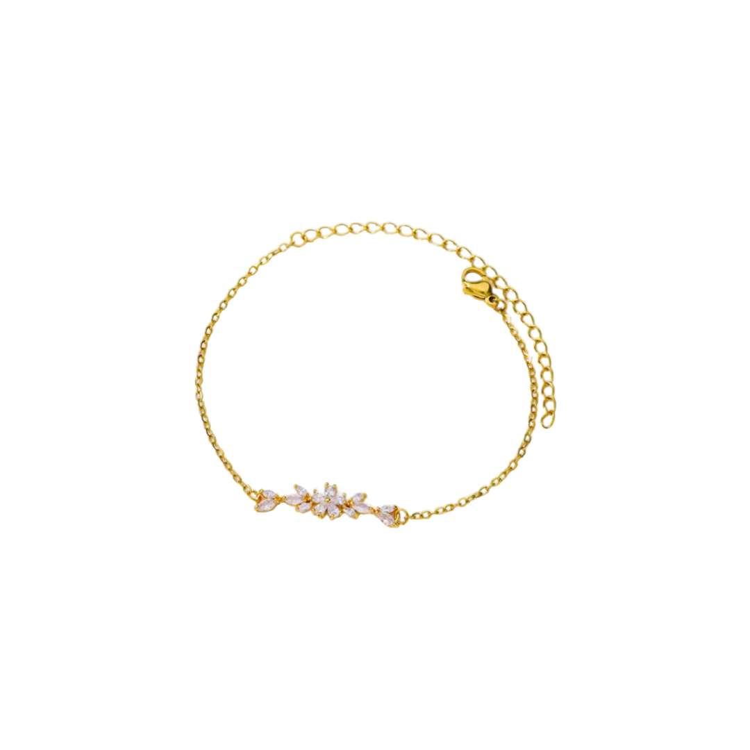 Flowery zirkon bracelet
