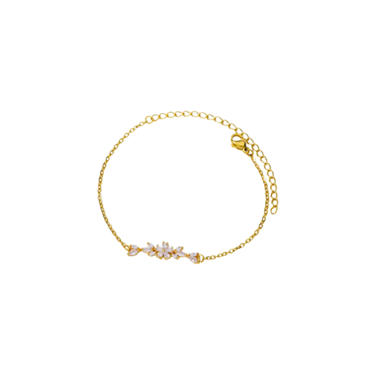 Flowery zirkon bracelet