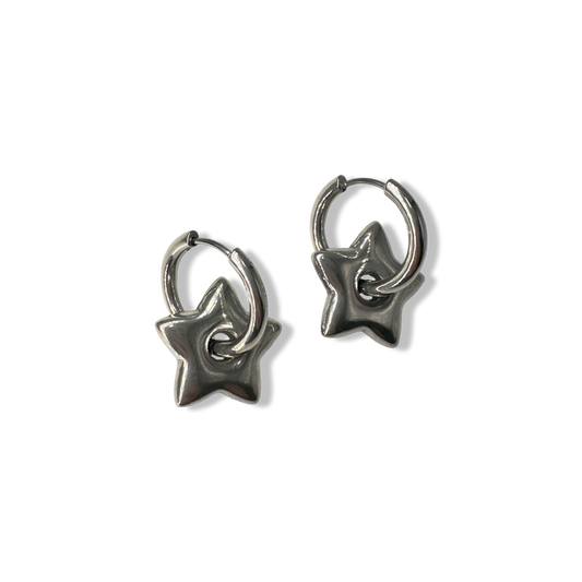 Classy star chunky earrings