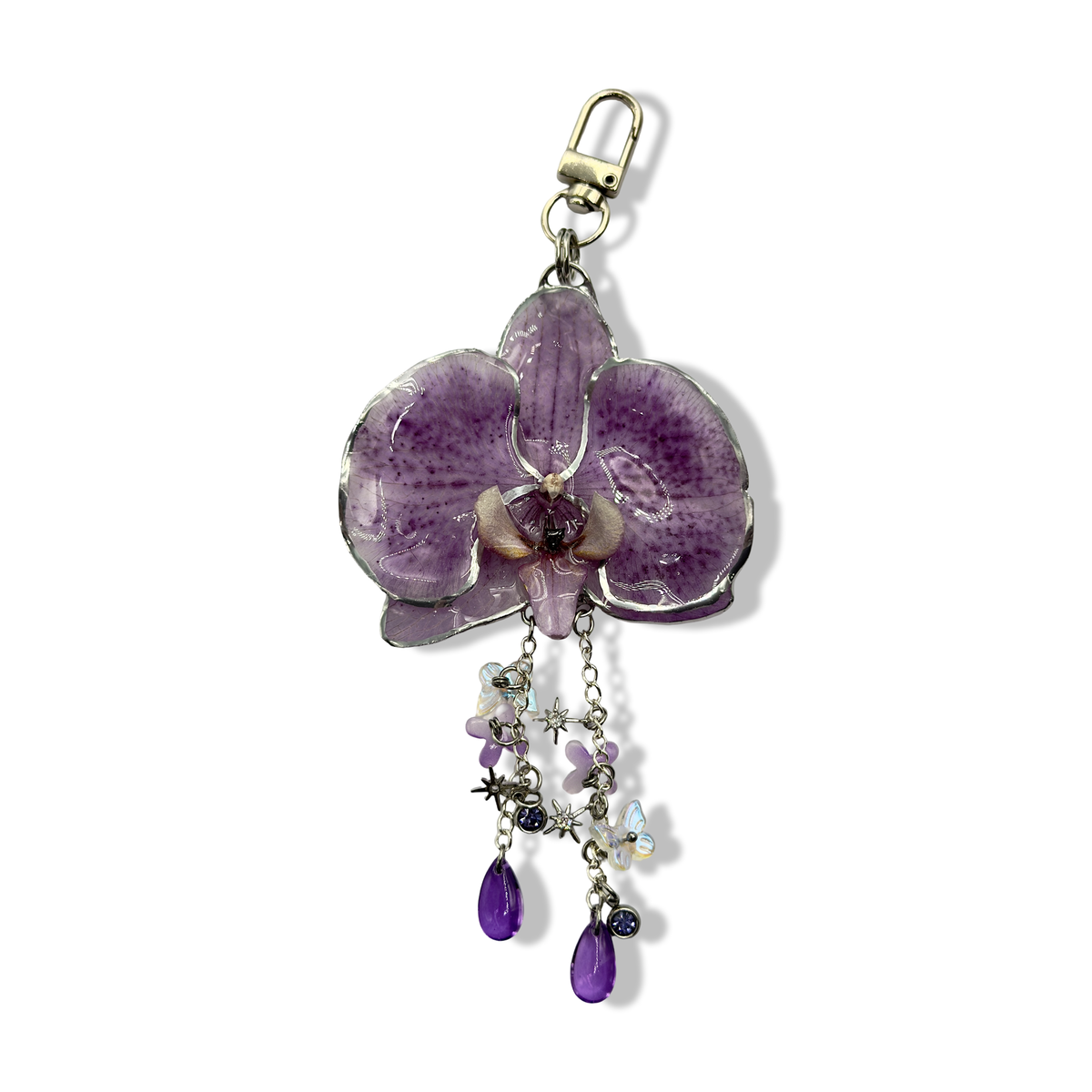 Elodie orchid bag charm