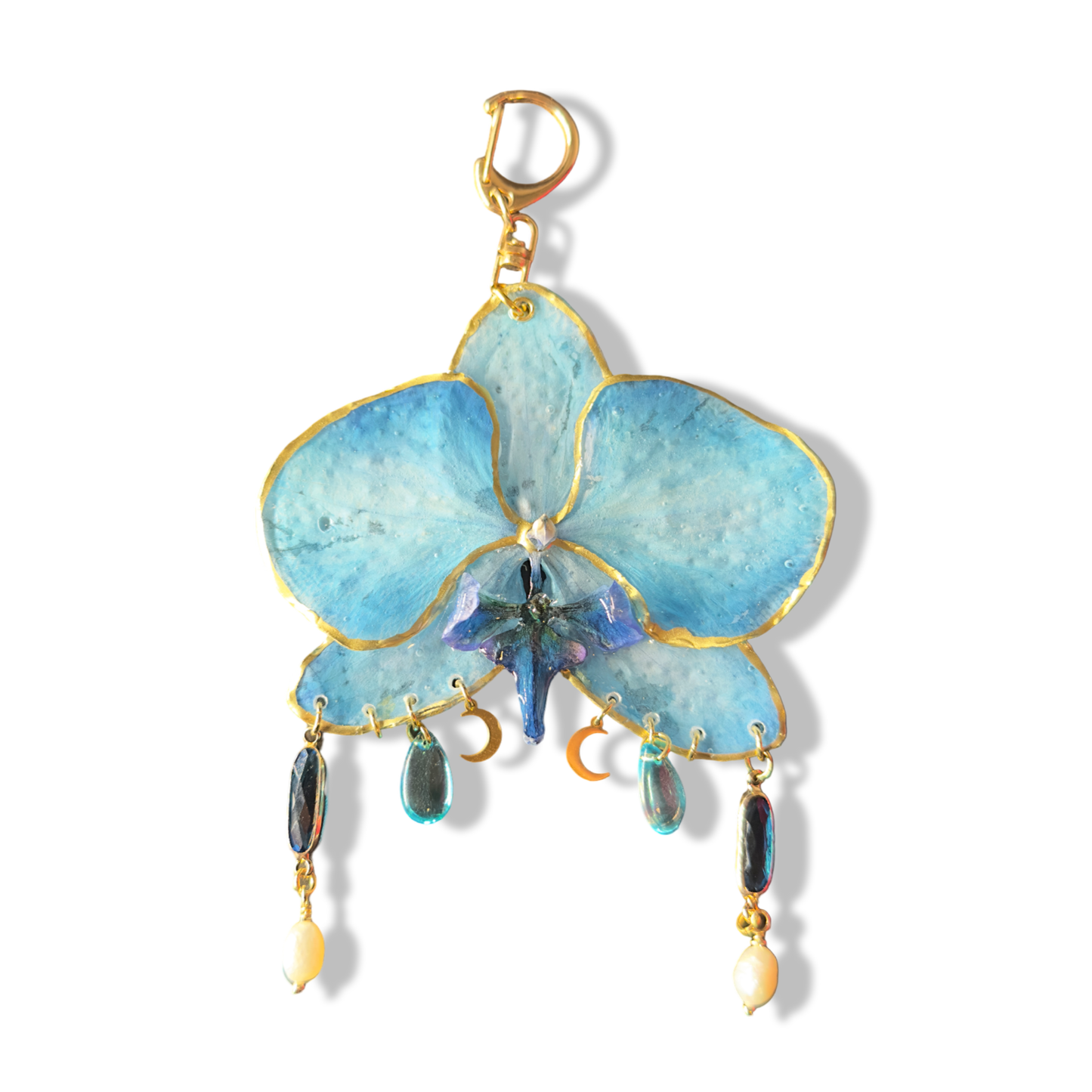 Laggon glossy orchid bag charm