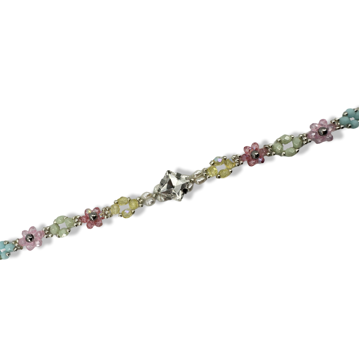 Silver colourfull dreamy bracelet