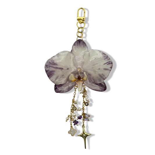 Coralia orchid bag charm