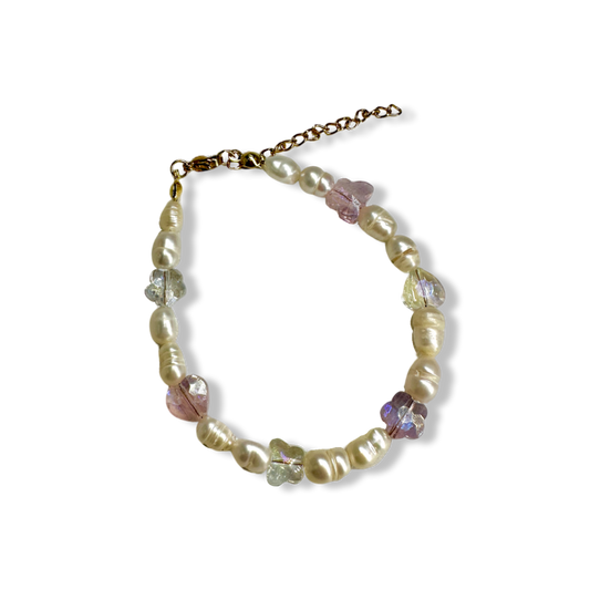 Glass beads cute ricepearl bracelet
