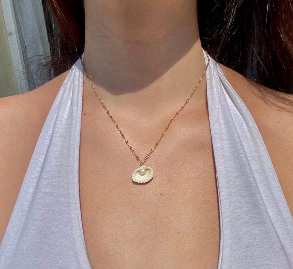 Ricepearl shell necklace