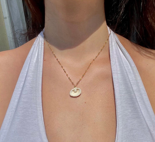 Ricepearl shell necklace