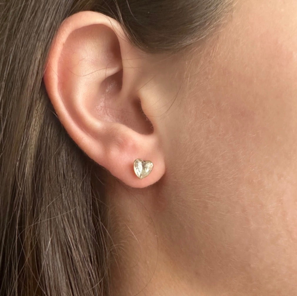 Princess heart earrings