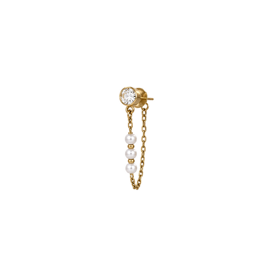 Chainy pearly earrings